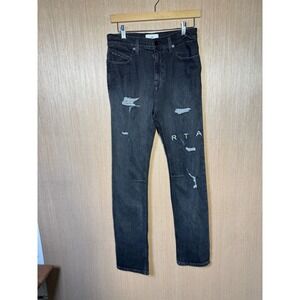RTA skinny black distressed‎ ripped jeans